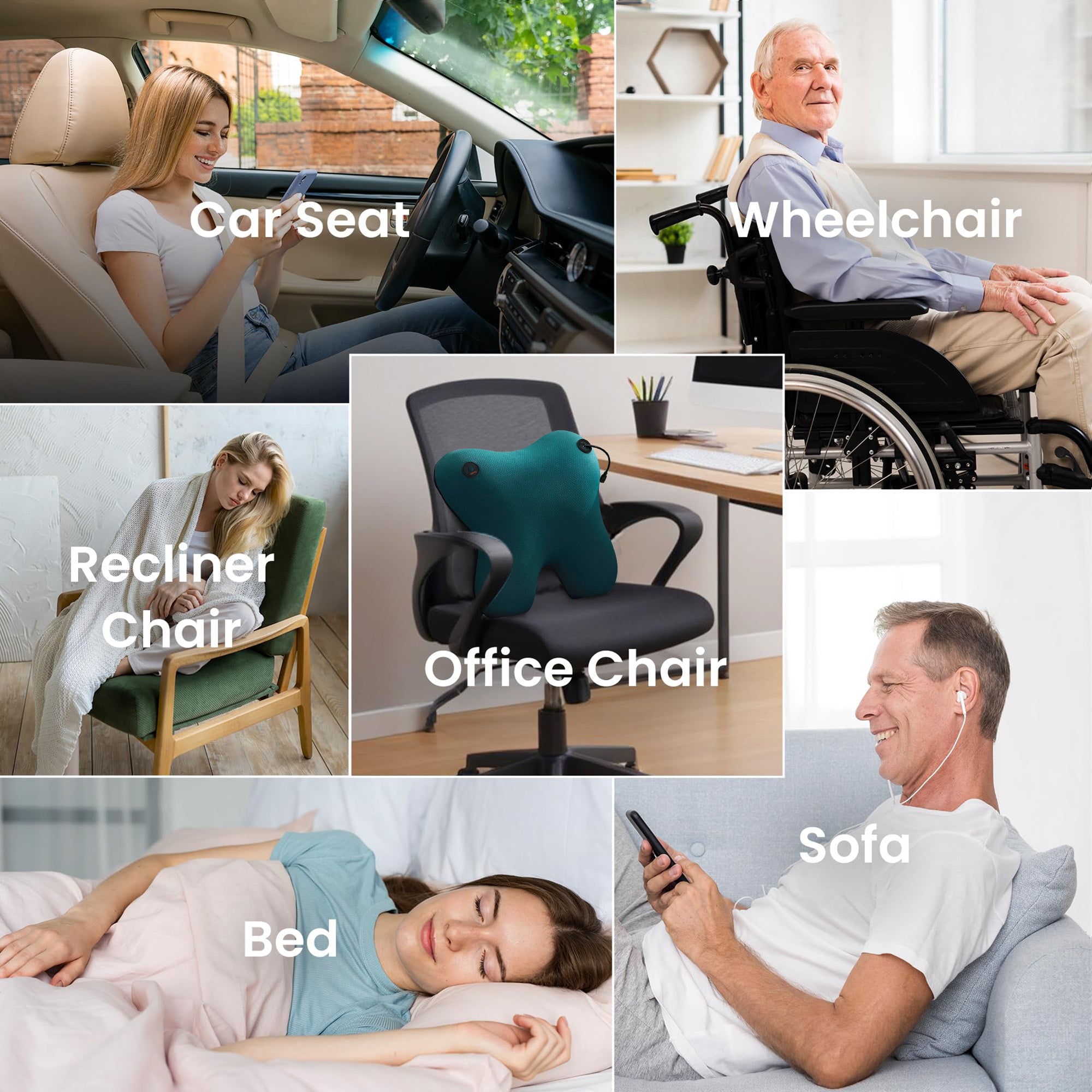 Coussin de Massage Shiatsu Cou & Dos – Relaxation Totale Corps Entier