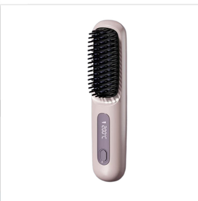 Brosse Lissante Sans Fil 2-en-1 – Lisse & Ondule en Toute Liberté