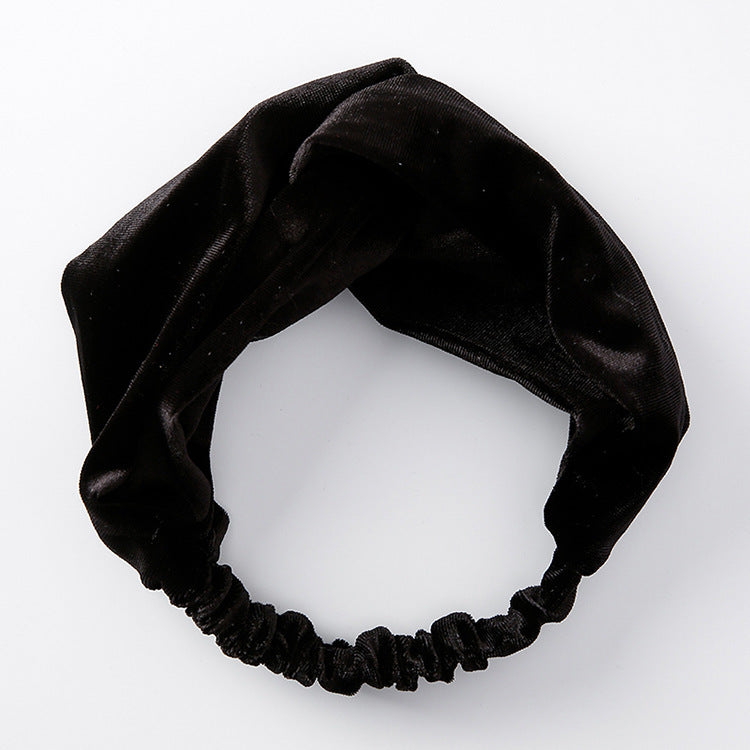 Bandeau Cheveux Velours Large – Confort & Élégance