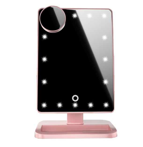 Miroir Maquillage Tactile 3-en-1 – LED & Haut-Parleur Bluetooth