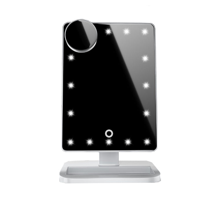 Miroir Maquillage Tactile 3-en-1 – LED & Haut-Parleur Bluetooth