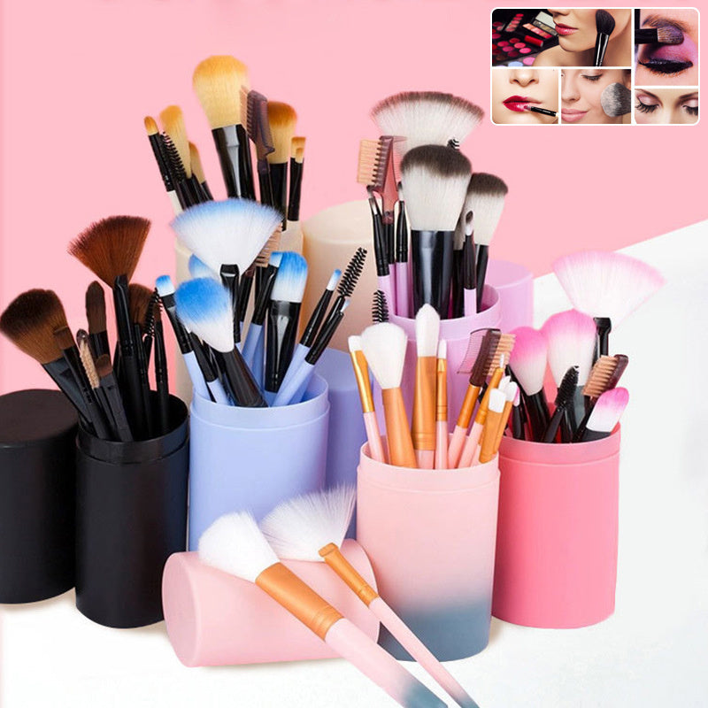 Set de 12 Pinceaux Maquillage
Professionnels avec Boîte de Rangement