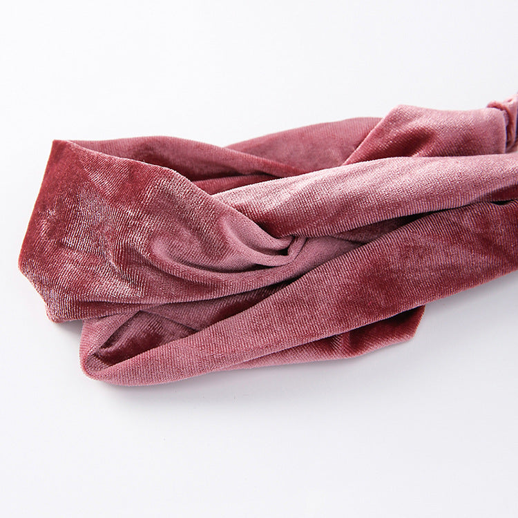 Bandeau Cheveux Velours Large – Confort & Élégance