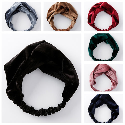 Bandeau Cheveux Velours Large – Confort & Élégance