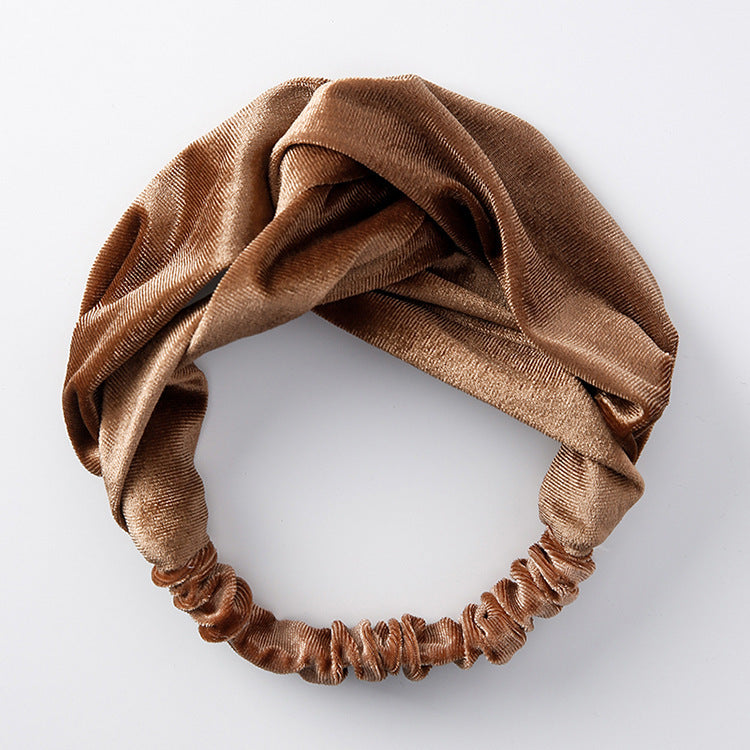 Bandeau Cheveux Velours Large – Confort & Élégance