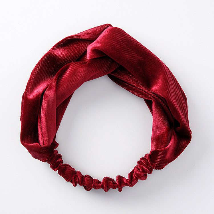 Bandeau Cheveux Velours Large – Confort & Élégance