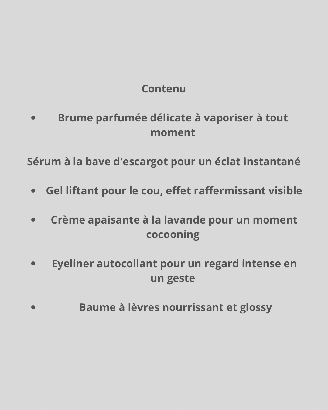 texte description du contenue box beauté et maquillage 