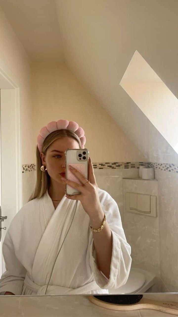 Bandeau SPA Doux 🧖‍♀️ – Idéal pour le maquillage & ta routine beauté