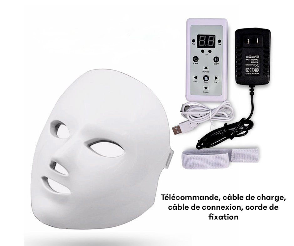 Masque LED 7 Couleurs ✨ – Rajeunis, purifie et illumine ta peau dès les premières utilisations