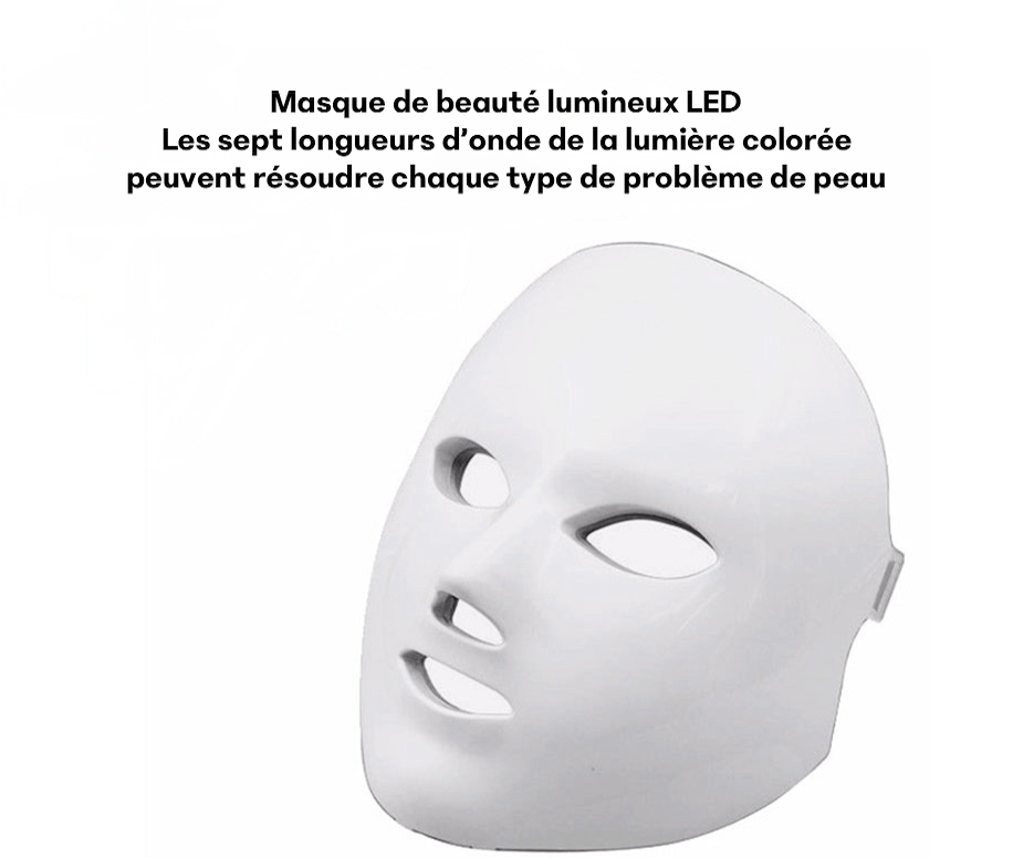 Masque LED 7 Couleurs ✨ – Rajeunis, purifie et illumine ta peau dès les premières utilisations
