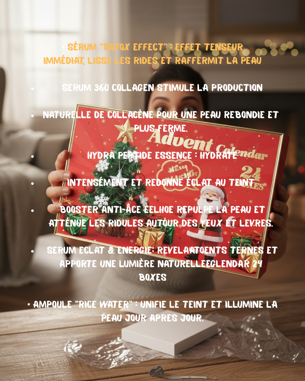 Description du contenue calendrier de l'avent