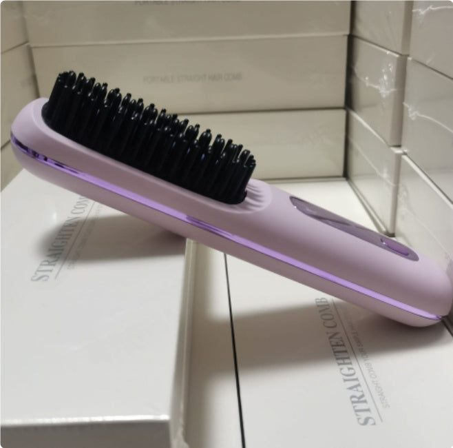 Brosse Lissante Sans Fil 2-en-1 – Lisse & Ondule en Toute Liberté