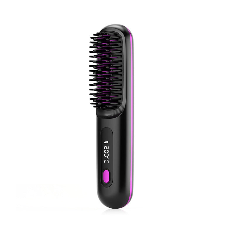 Brosse Lissante Sans Fil 2-en-1 – Lisse & Ondule en Toute Liberté