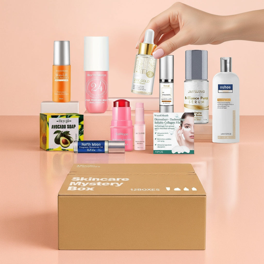 presentation de chaque produits et la box soin visage fermé 