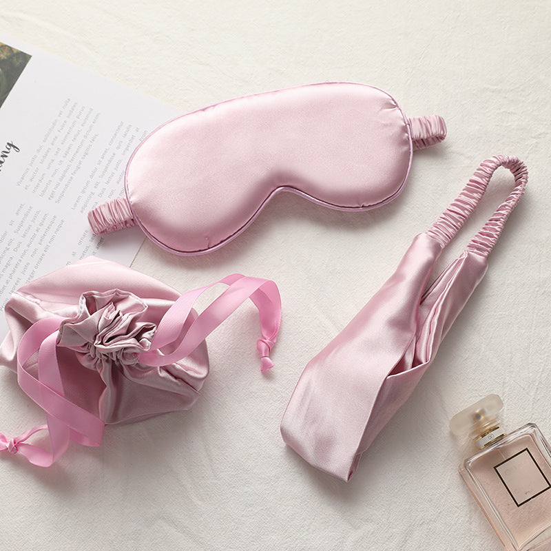 Coffret 3-en-1 Soie – Masque de Nuit, Bandeau & Pochette