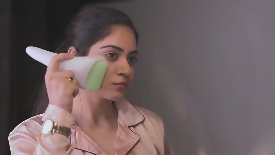 vidéo utilisation du roller froid visage 